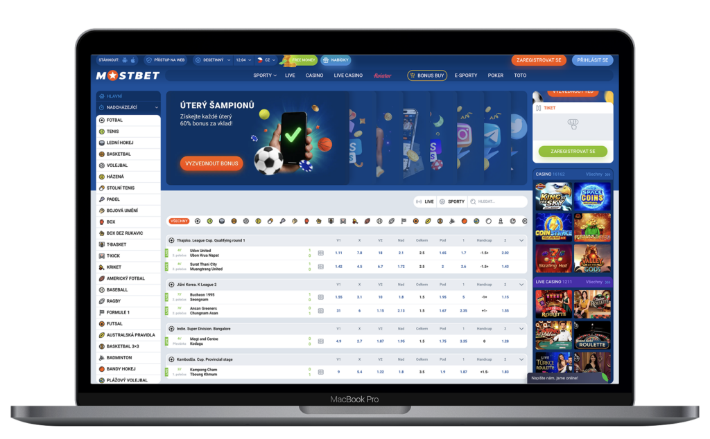 Oficiální web Mostbet Česká republika online